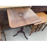 A VICTORIAN MAHOGANY TRIPOD TABLE, 20.5" SQUARE