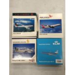 FOUR HERPA WINGS COLLECTION PLANES - SCALE 1:500