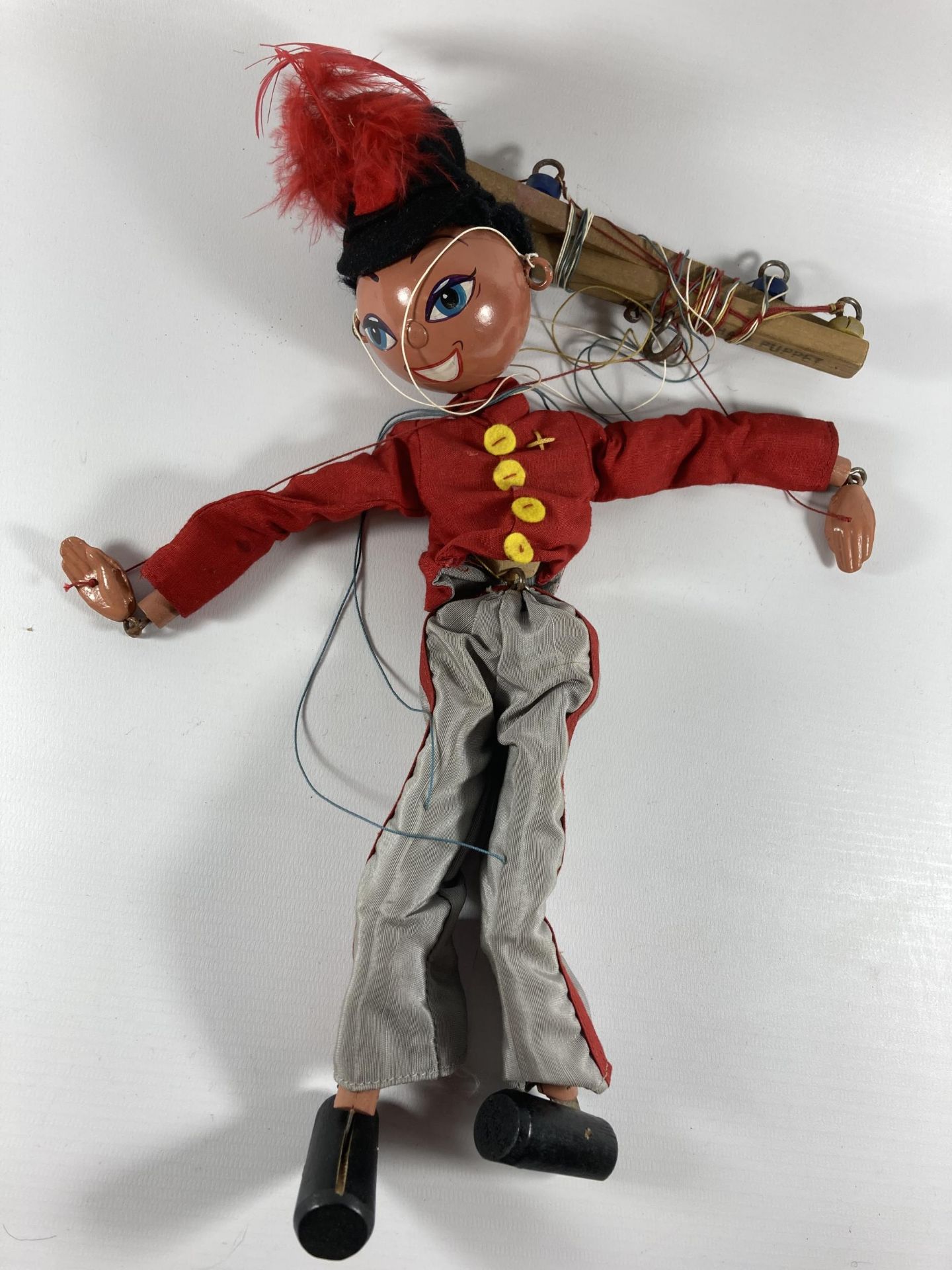 A VINTAGE PELHAM PUPPET - SOLDIER IN ORIGINAL BOX