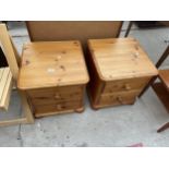 A PAIR OF 'WESTMINSTER PINE' BEDSIDE CHESTS