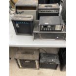 AN ASSORTMENT OF ITEMS TO INCLUDE A HARVARD CB RADIO AND TWO AMPLIFIERS ETC