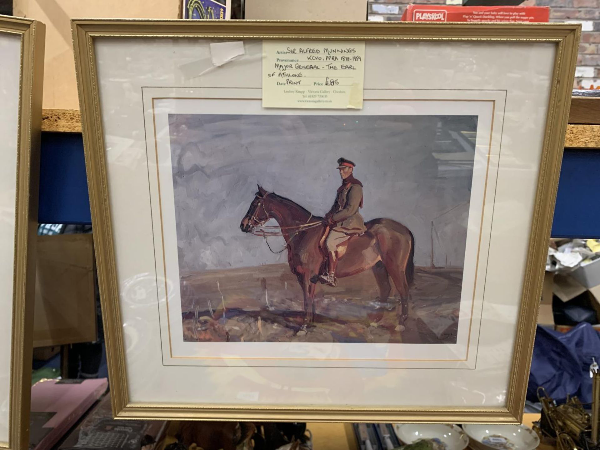 TWO FRAMED PRINTS BY SIR ALFRED MUNNINGS - ONE MAJOR GENERAL, THE EARL OF ATHLONE, THE OTHER MAJOR - Image 2 of 8