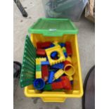 A BOX OF ASSORTED DUPLO BUILDING BLOCKS