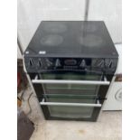 A BLACK BELLING FREESTANDING ELECTRIC OVEN AND HOB