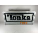 AN ILLUMINATED "TONKA TOYS" SIGN (HEIGHT 31CM, LENGTH 67CM, DEPTH 10CM)