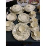 A ROYAL DOULTON "ADRIENNE" DINNER SERVICE TO INCLUDE TUREENS, DINNER PLATES, BOWLS, SALAD PLATES