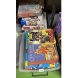 A MIXED LOT TO INCLUDE ANNUALS, JIGSAW PUZZLES ETC