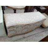 A MODERN OTTOMAN WITH SERPENTINE FRONT, 48" WIDE