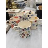 FIVE EMMA BRIDGEWATER MUGS