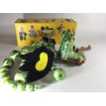 A VINTAGE 1970'S PELHAM PUPPET DRAGON IN ORIGINAL BOX