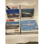 FOUR HERPA WINGS COLLECTION PLANES - SCALE 1:500