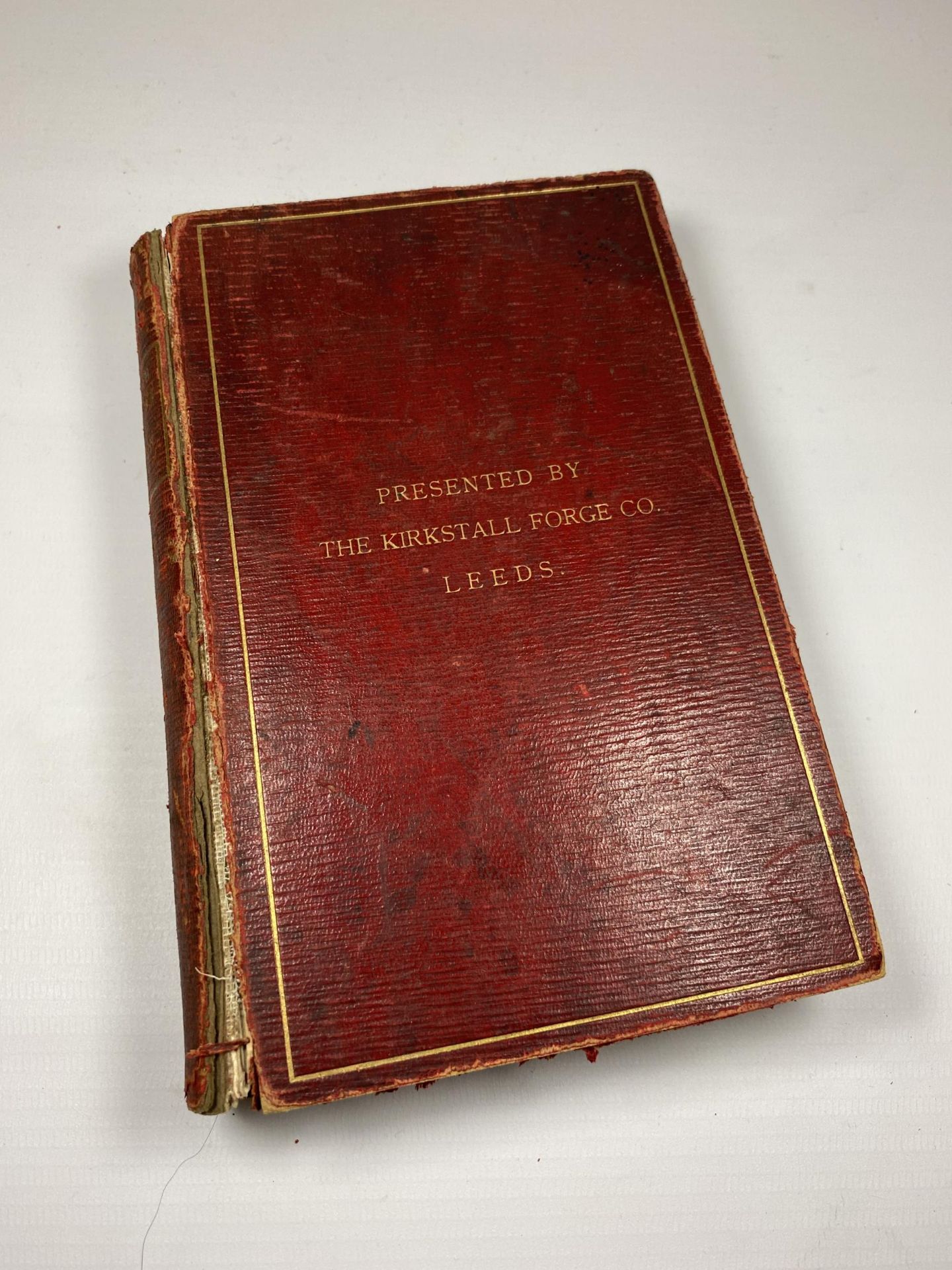 A 1904 'COMPANION TO THE IRON TRADE' BOOK PRESENTED BY THE KIRKSTALL FORGE CO, LEEDS