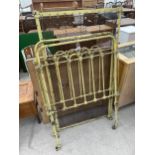 A VICTORIAN CAST IRON CHILDS BEDSTEAD, 30" WIDE