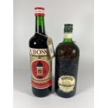 2 BOTTLES - A 1 LITRE BOTTLE OF BOOMSMA OUD FRIESCHE BEERENBURGER & DUBONNEE SPIRIT