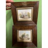 A OAIR OF WATERCOLOURS BY S. P. KNOWLES 1849 OF YORK AND KENILWORTH IN THEIR ORIGINAL FRAMES