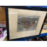 A FRAMED PRINT OF 'THE ANCHOR' PORLOCK WEIR BY CECIL ALDIN 71CM X 60CM INCLUDING THE FRAME