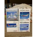 TWENTY BOXED HERPA WINGS COLLECTION MODEL AEROPLANES - SCALE 1:500