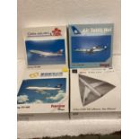 FOUR HERPA WINGS COLLECTION PLANES - SCALE 1:500