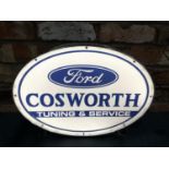 A FORD COSWORTH ILLUMINATED LIGHT BOX SIGN - WORKING ORDER AT TIME OF CATALOGUING. WIDTH 43CM,