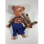 A VINTAGE PELHAM PUPPET - SL PERKY IN ORIGINAL BOX