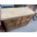 A VICTORIAN PINE KITCHEN SIDEBOARD, 40" WIDE