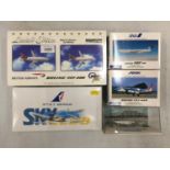 A MIXED LOT OF FIVE BOXED AEROPLANE MODELS, GEMINI JETS ETC