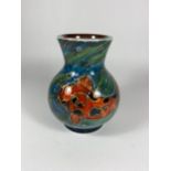 AN ANITA HARRIS POTTERY KOI CARP FISH DESIGN VASE