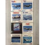 EIGHT BOXED HERPA WINGS COLLECTION MODEL AEROPLANES - SCALE 1:500