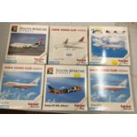 SIX BOXED MODEL AEROPLANES, HERPA ETC - SCALE 1:500