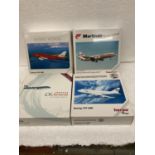 FOUR HERPA WINGS COLLECTION PLANES - SCALE 1:500