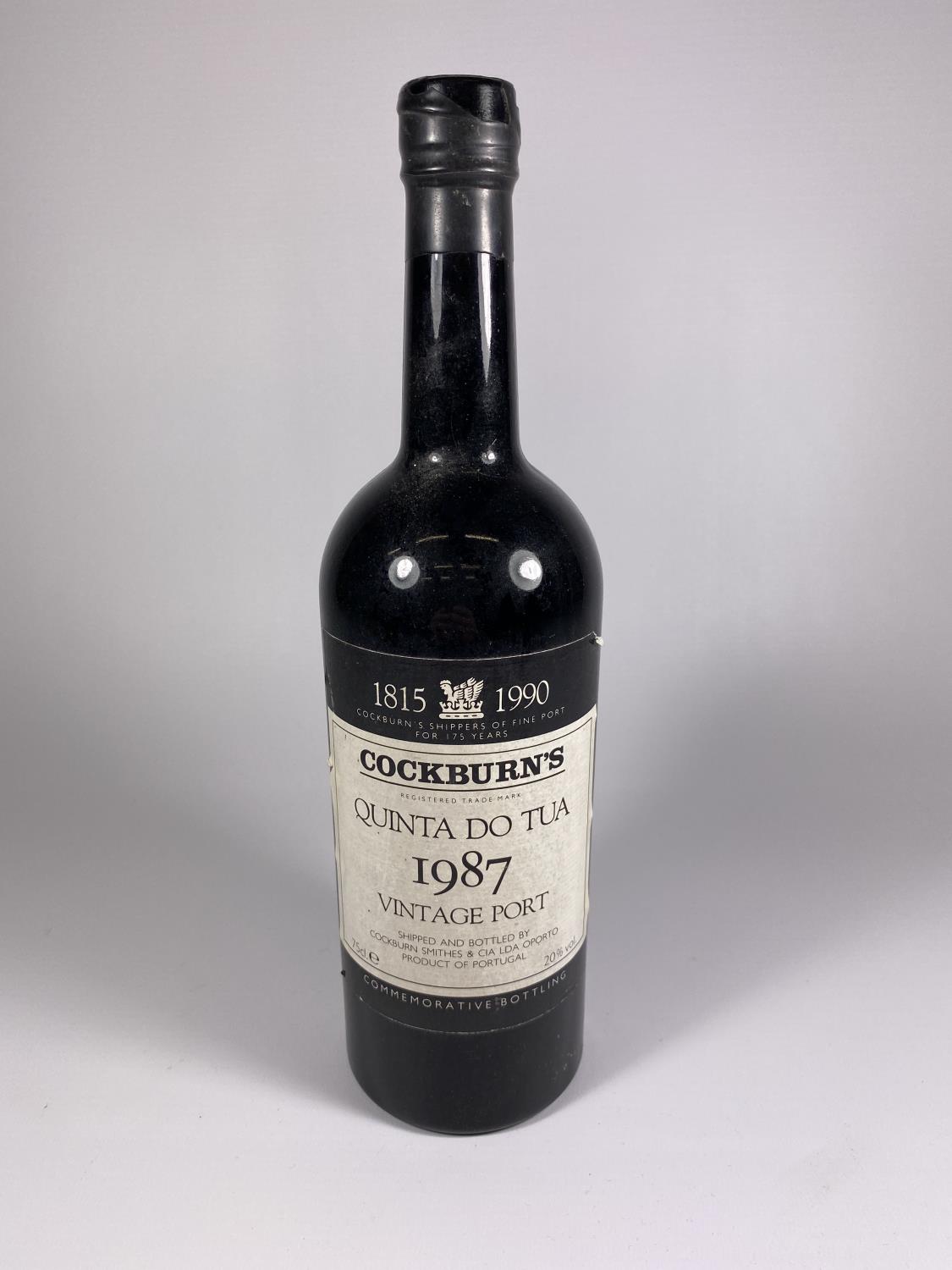 1 X 75CL BOTTLE - COCKBURNS QUINTA DO TUA 1987 VINTAGE PORT