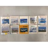 EIGHT 1:500 SCALE BOXED AEROPLANE MODELS