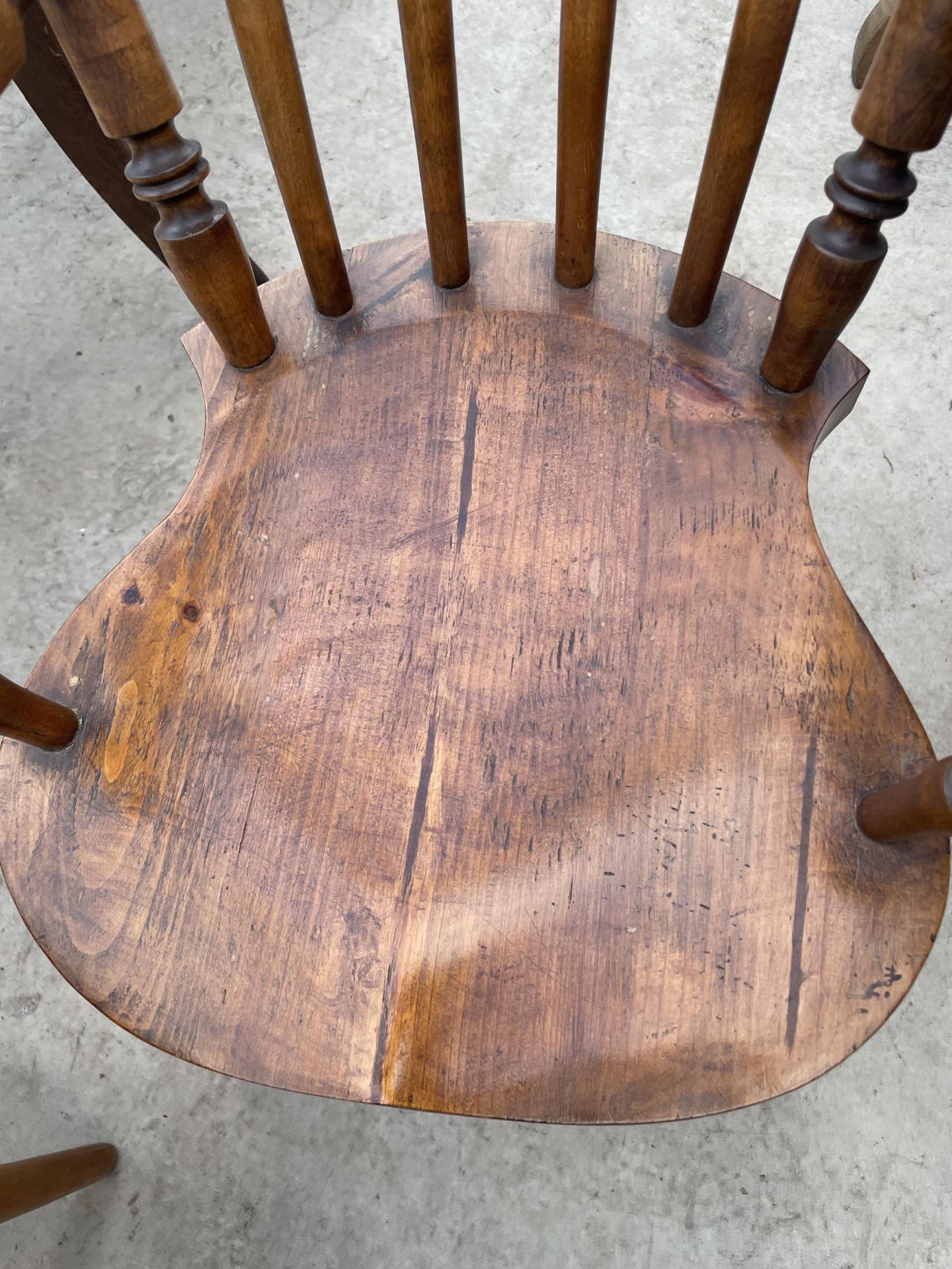 A VICTORIAN STYLE CHILDS ELBOW CHAIR BEARING 'IBEX' LABEL AND VICTORIAN PARLOUR CHAIR - Image 2 of 4