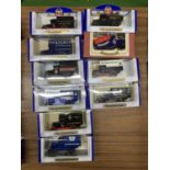 TEN BOXED OXFORD DIECAST MODELS OF VANS 76 SCALE