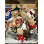 NINETEEN VARIOUS TEDDY BEARS