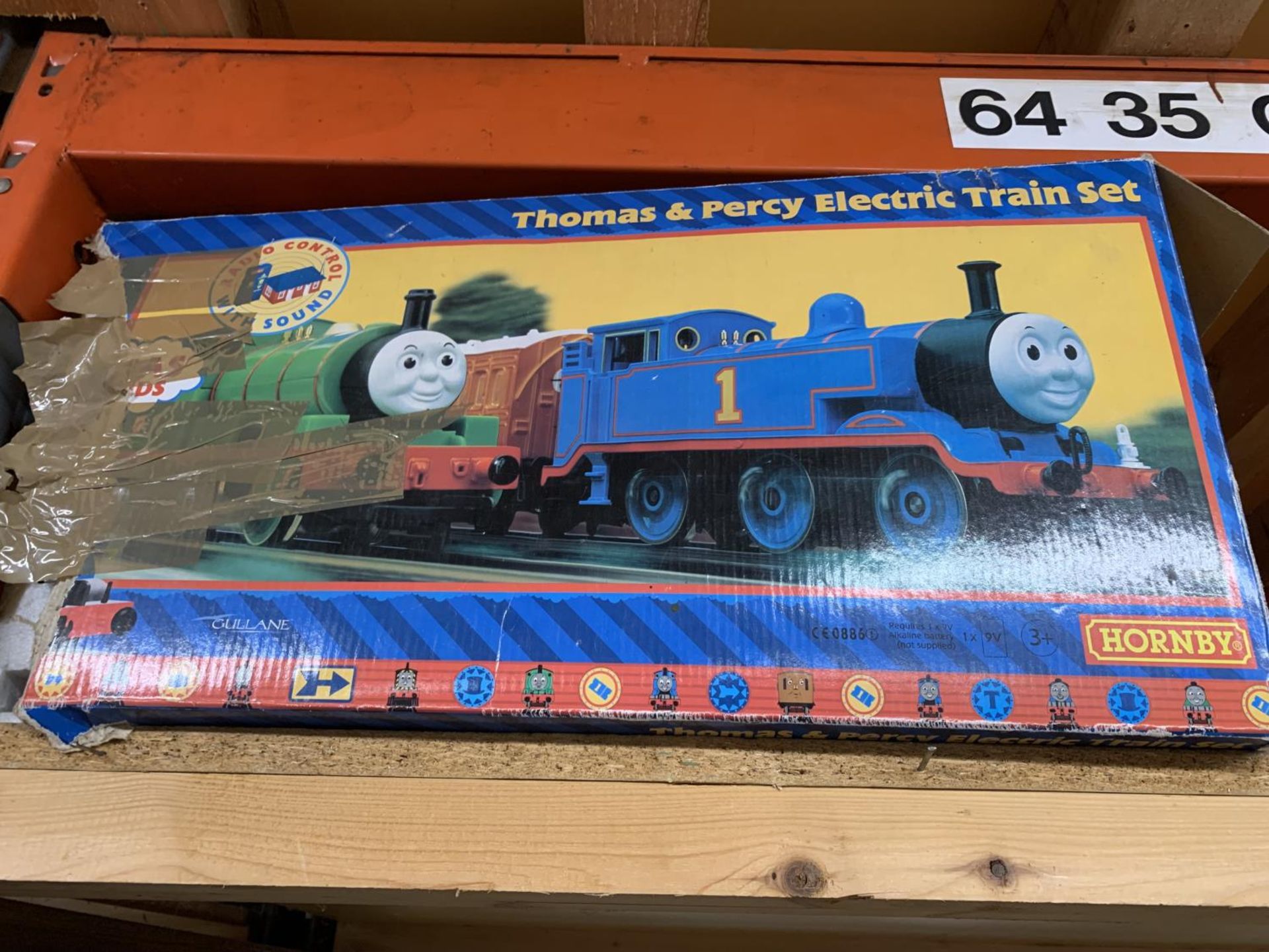 A HORNBY THOMAS AND PERCY ELECTRIC TRAIN SET