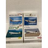 FOUR HERPA WINGS COLLECTION PLANES - SCALE 1:500