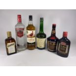 6 X MIXED SPIRITS - SMIRNOFF VODKA, THE FAMOUR GROUSE WHISKY ETC