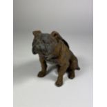 AN AUSTRIAN SPELTER BULLDOG PIN CUSHION