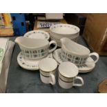 A QUANTITY OF ROYAL DOULTON 'TAPESTRY' DINNERWARE TO INCLUDE SAUCE BOATS AND SAUCERS, PLATES, BOWLS,