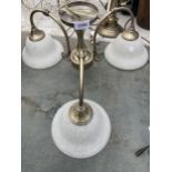 A THREE BRANCH CEILING LIGHT FITTING