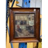 A VINTAGE MAHOGANY FRAMED PRINT OF A WOMAN READING AFTER PIETER JANSSENS ELINGA