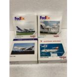 FOUR HERPA WINGS COLLECTION PLANES - SCALE 1:500