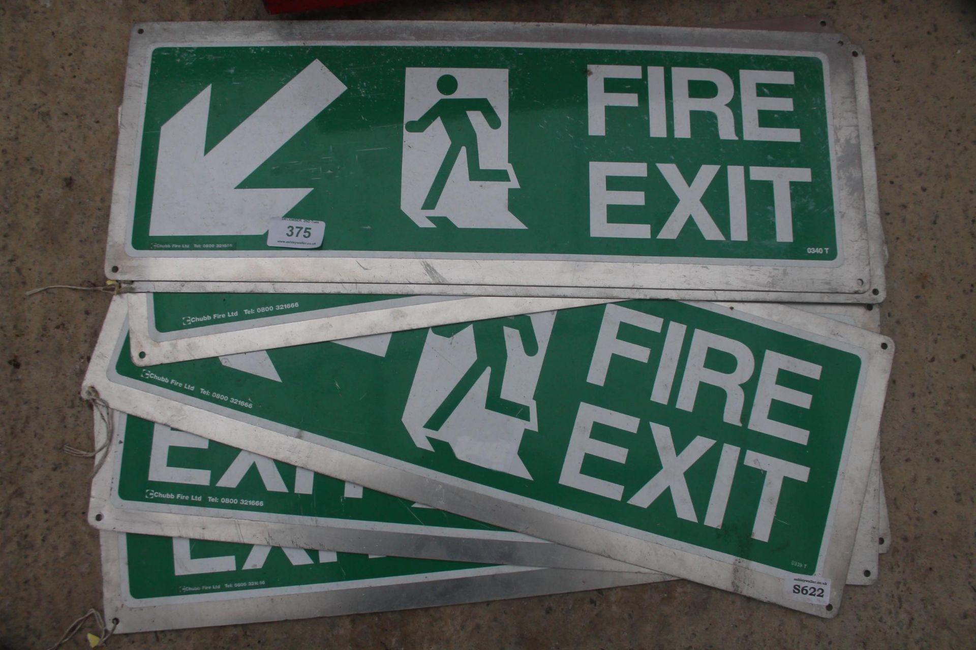 6 FIRE EXIT SIGNS NO VAT