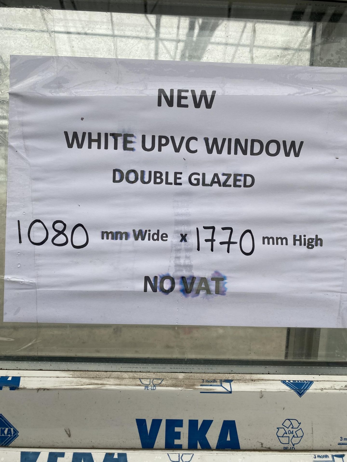 UPVC WINDOW 1080MM X 1710MM WHITE, 1235MM X 1300MM GREY, 1025MM X 1500MM WHITE , 840MM X 1335MM - Image 3 of 8