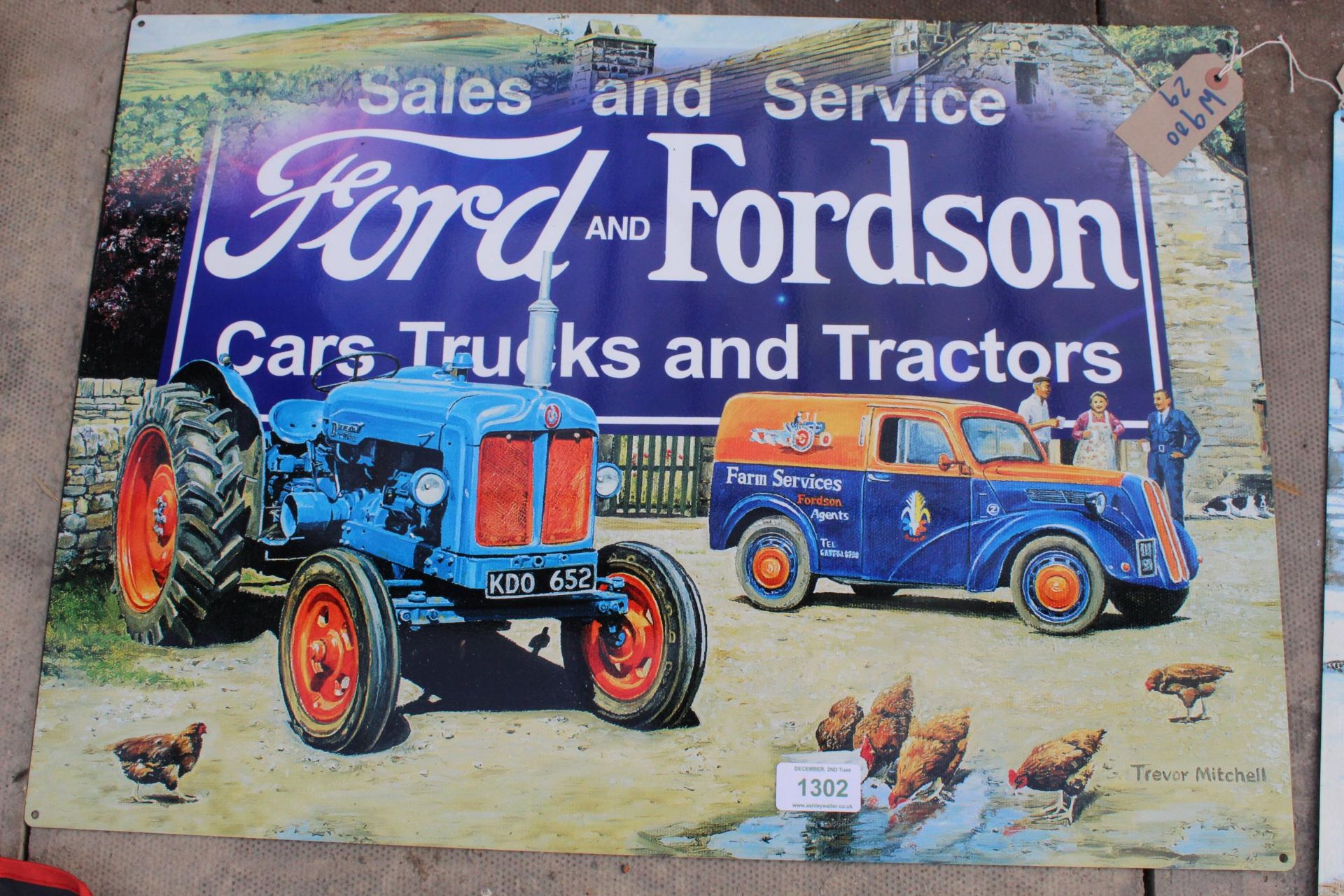 FORD AND FORDSON TIN SIGN NO VAT