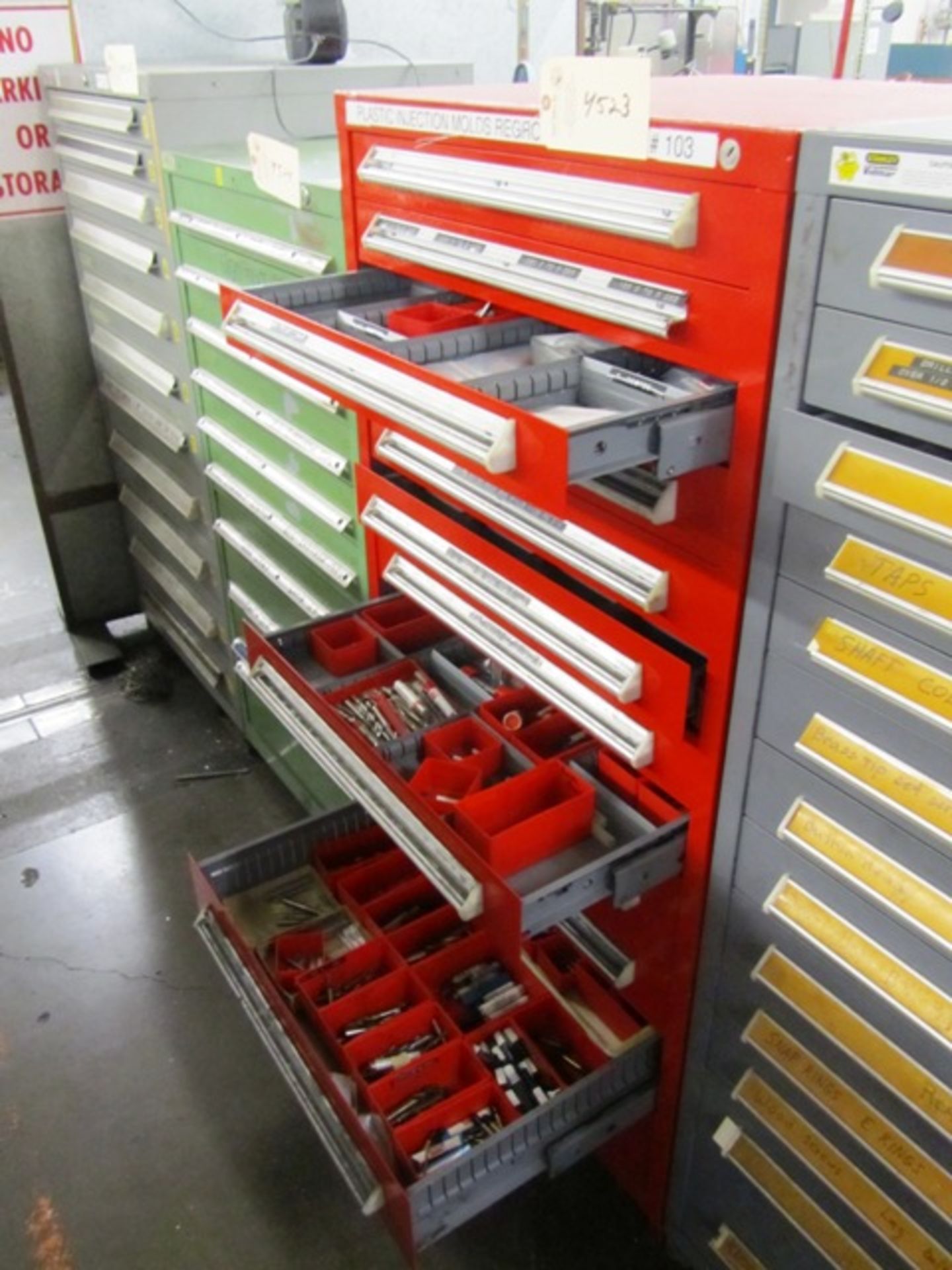 Stanley Vidmar 12 Drawer Tool Cabinet with End Mills