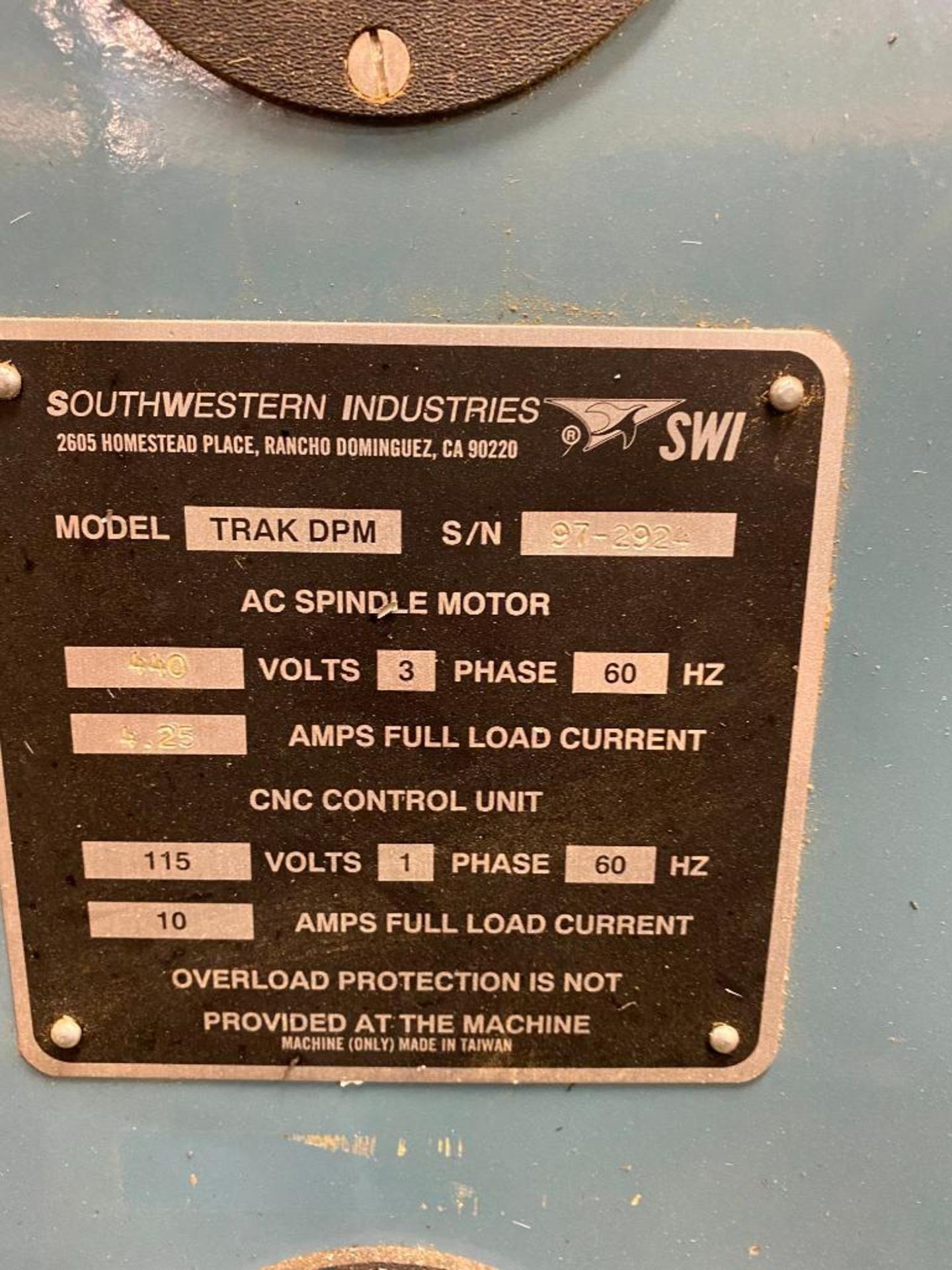 TRAK DPM 3-Axis CNC Vertical Milling Machine - Image 5 of 5