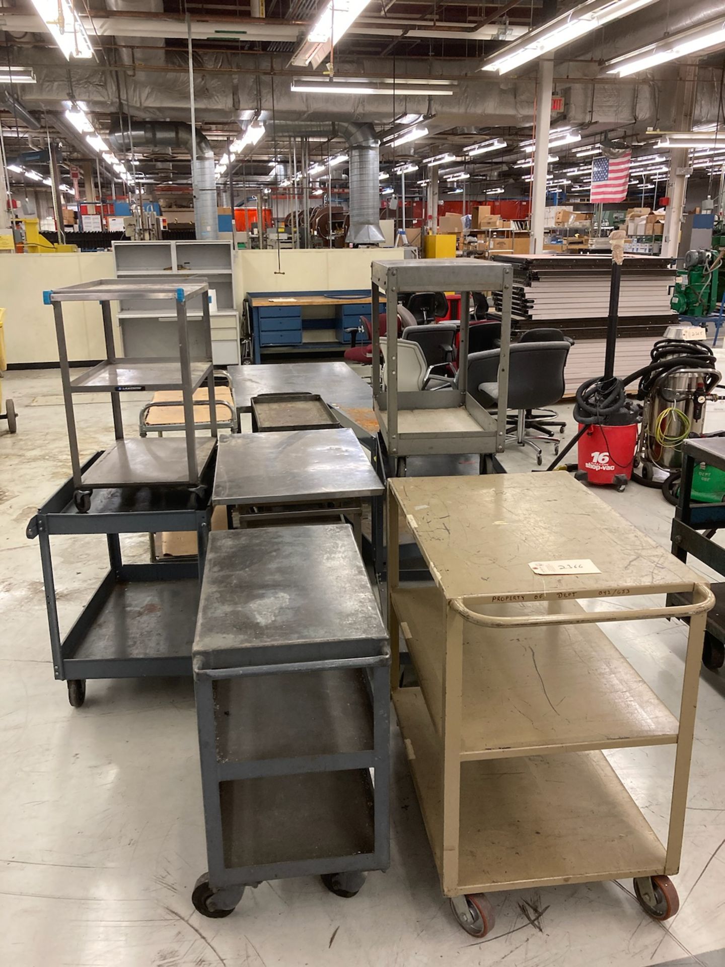 Assorted Portable Shop Tables / Carts