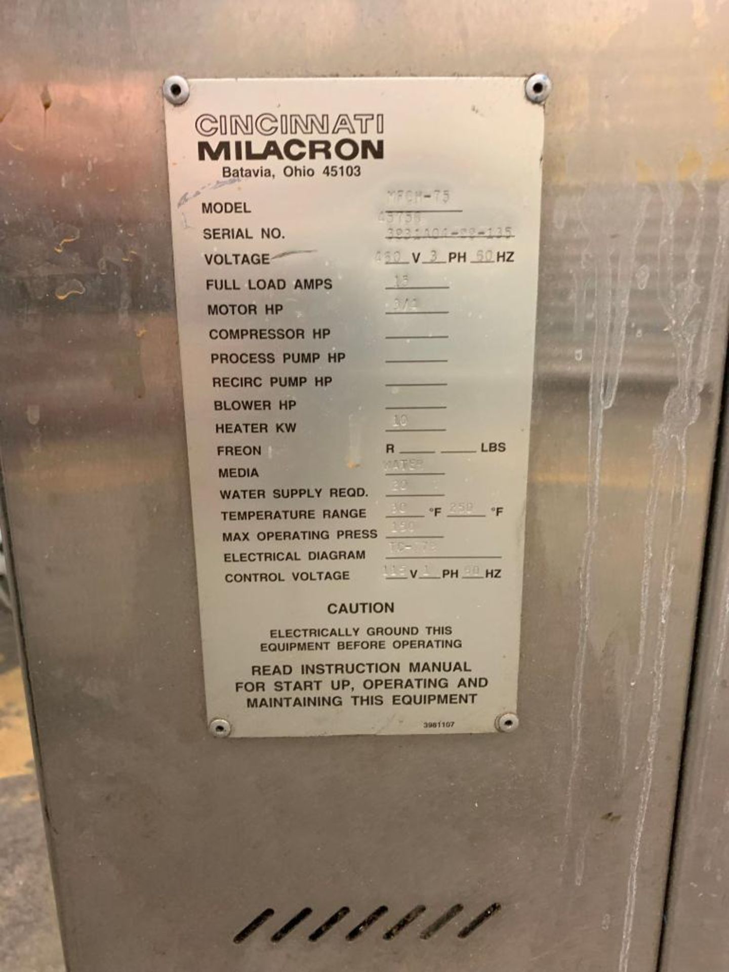 Cincinnati Milacron Temperature Control Unit - Image 2 of 2